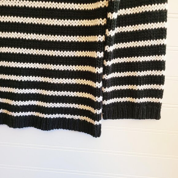 Lauren Ralph Lauren Sweater Womens Medium Black White Stripe Pullover Boatneck - Picture 4 of 9